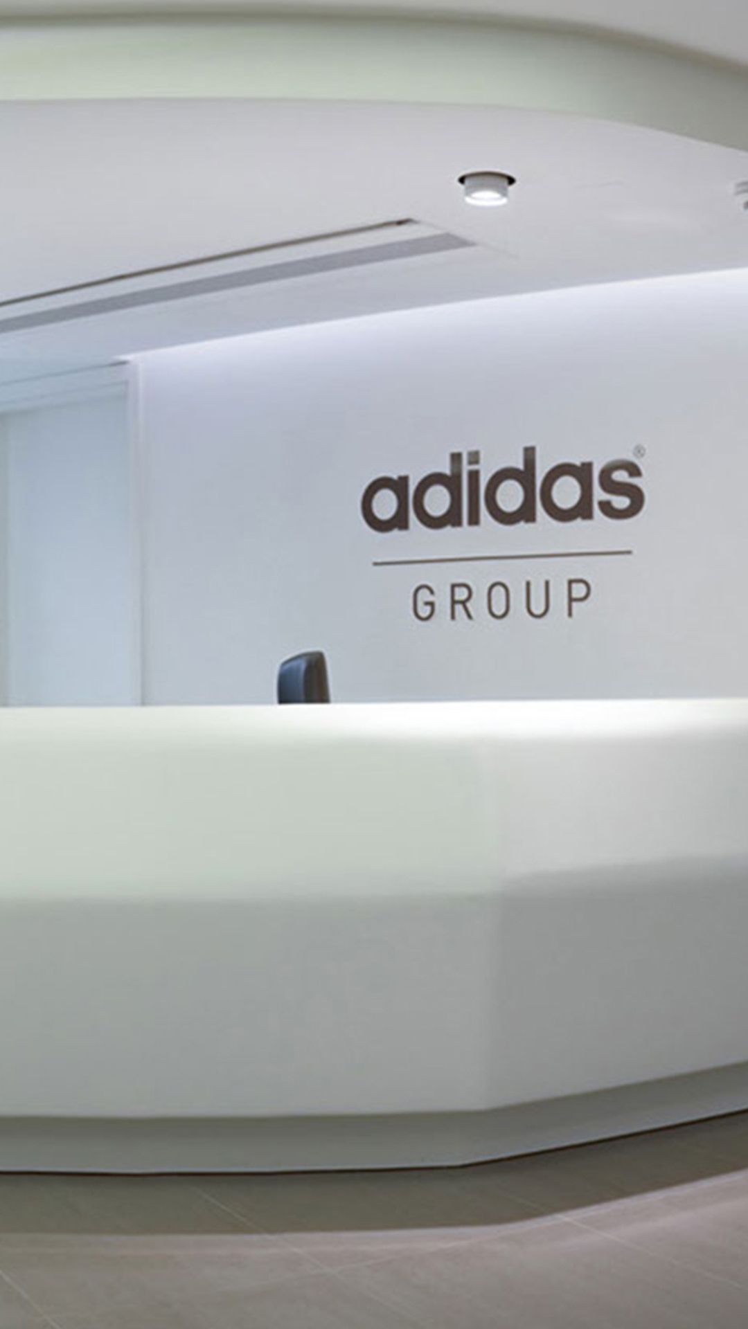 Kreativa - interior design for the Adidas office in Warsaw, reception