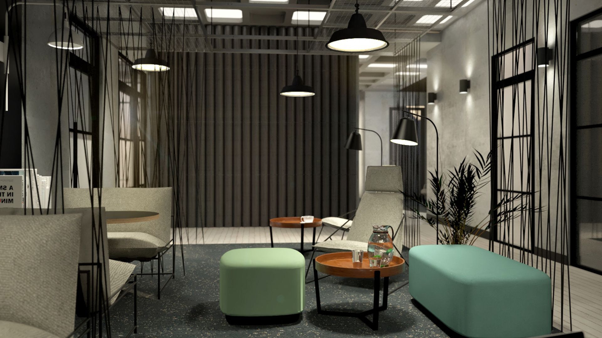 Kreativa - interior design of the confidential client office in Warsaw, relaxation zone
